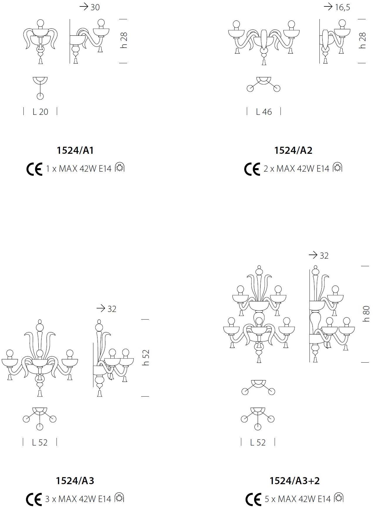 Sylcom Настенный светильник из стекла Foscari 1524 - Вид №3