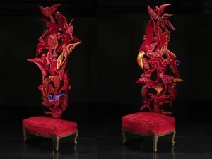 Mirabili Низкий табурет, обитый бархатом Carla tolomeo