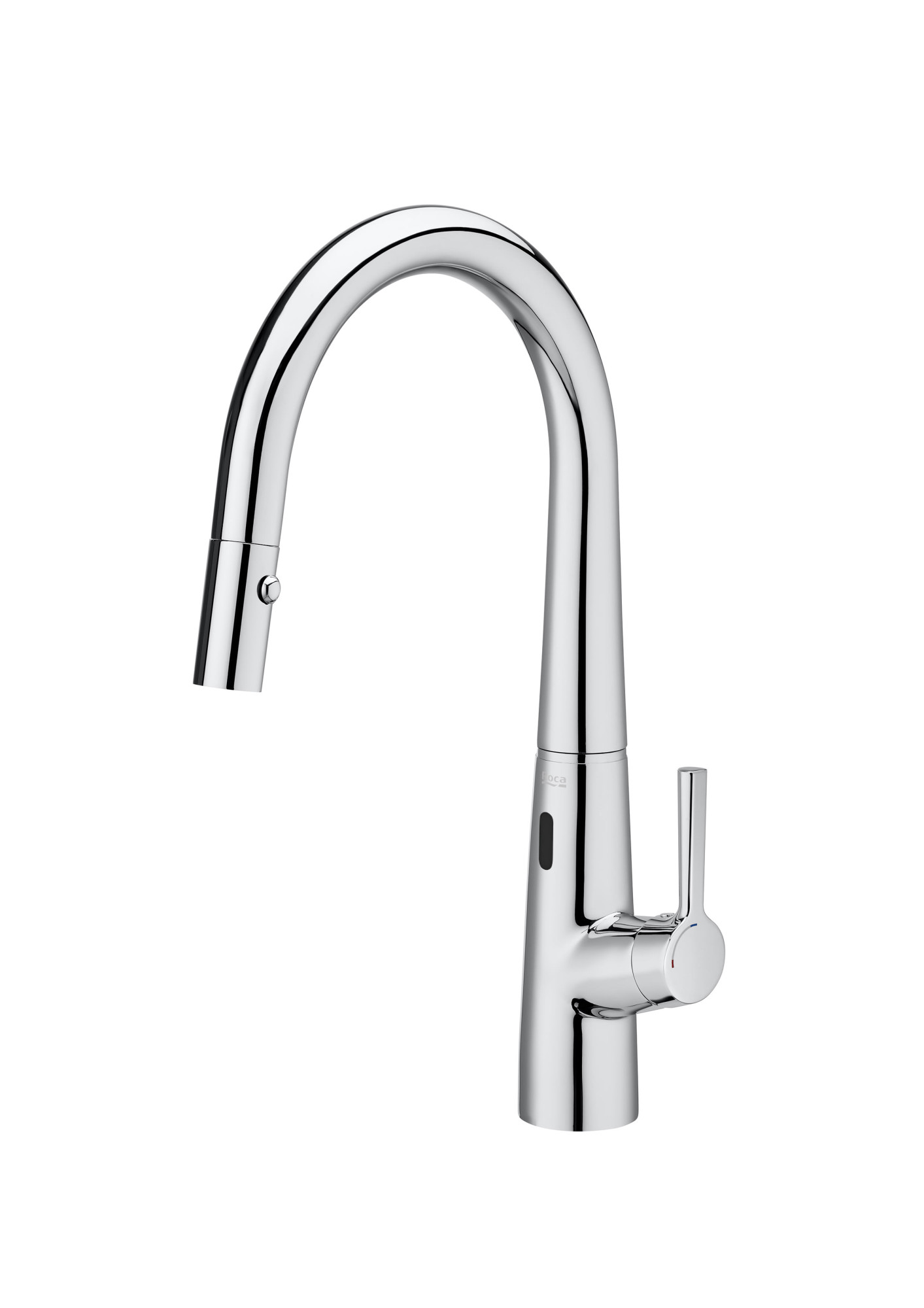 A5A8A2AC00 -E - Электронный кухонный смеситель с поворотно-выдвижным изливом и функцией душа для ополаскивания ROCA Syra