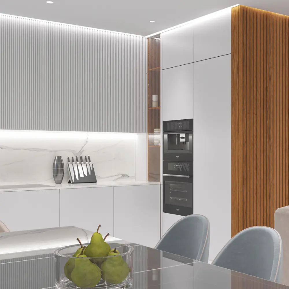 PORTIKA Декоративная рейка МДФ белая для современного интерьера 85314189 STLM-1385399 - Вид №5