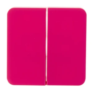 Накладка для выключателя/переключателя Lexman Cosy 2 клавиши, цвет фуксия 13454490 STLM-2006948