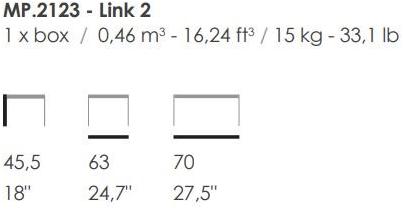 Fenabel Модульный квадратный пуф из ткани Link Mp.2123 - Вид №1