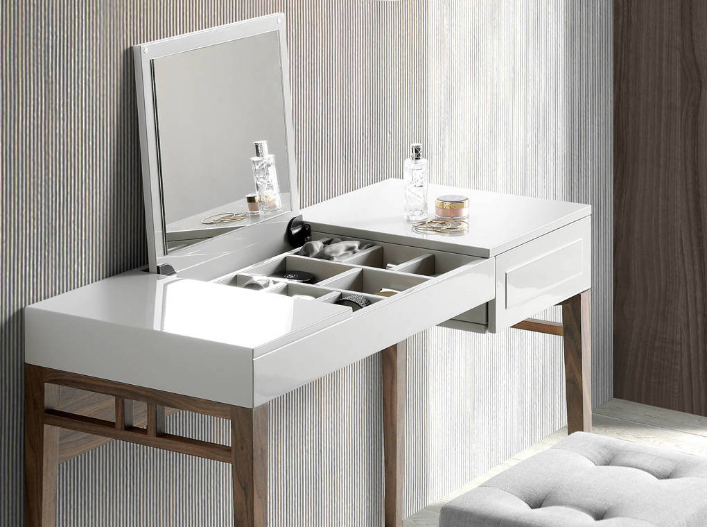 Туалетный столик с зеркалом 50х120 см глянцевый серый от Angel Cerda ANGEL CERDA CP1709 00-3882196 Орех;бежевый;коричневый;серый  - Вид №4