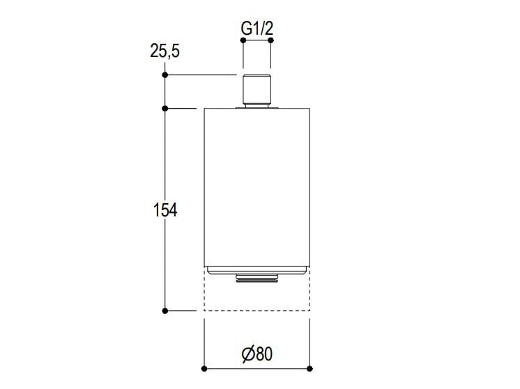 Латунная потолочная душевая головка Ritmonio Diametro35 Wellness отпечатки пальцев ARCH-00037992 - Вид №16