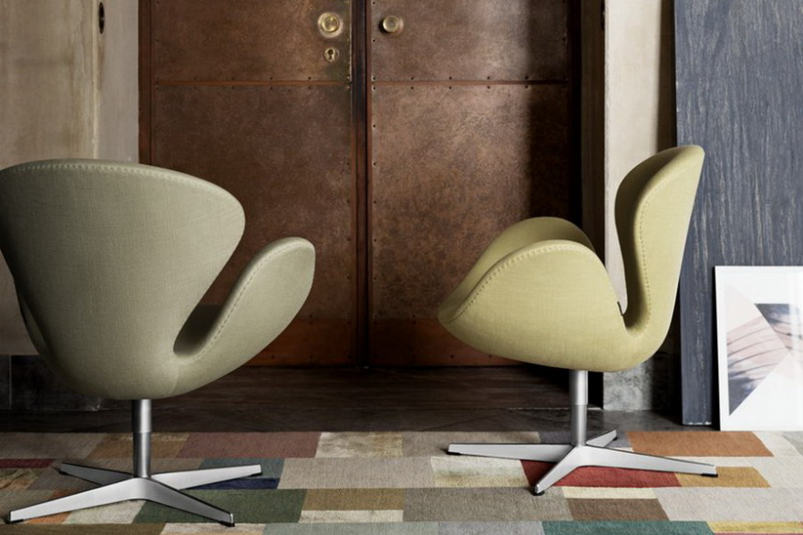 Кресло дизайнерское красное Arne Jacobsen SOHO DESIGN ДИЗАЙНЕРСКИЕ, SWAN 131544 Красный  - Вид №7