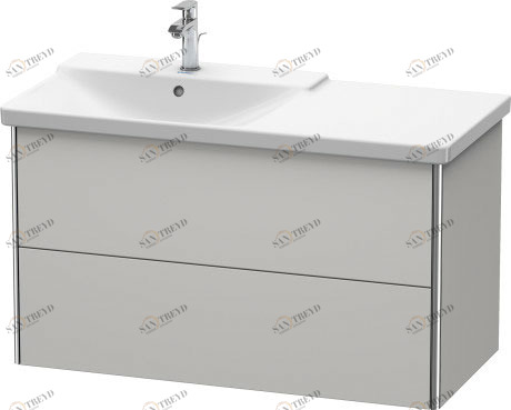 XS418503939 Тумбочка подвесная XSquare #XS4185 1010 x 473 мм Скандинавский белый шелковисто-матовый лак Duravit