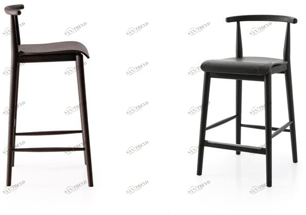 B&B Italia Высокий деревянный табурет с подставкой для ног Jens sun-id-1458905