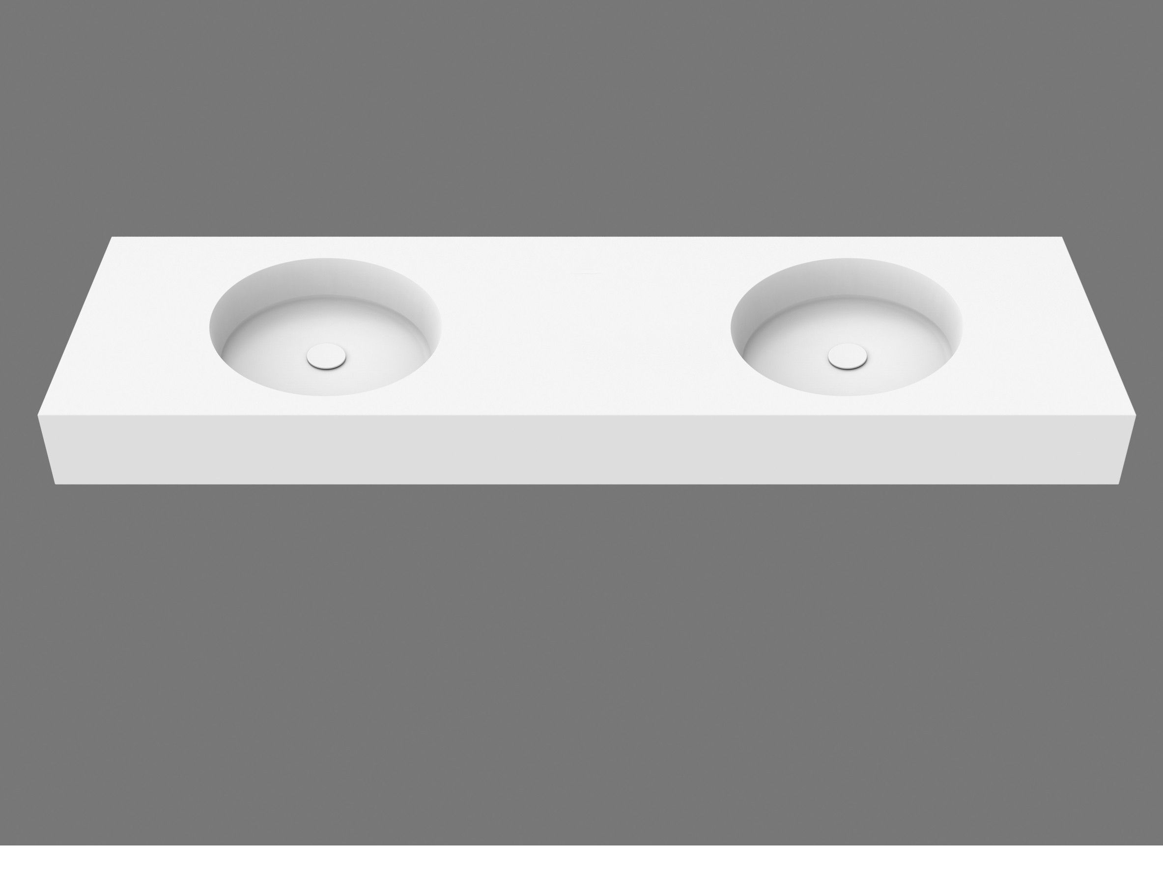 Двойная круглая подвесная раковина из твердой поверхности MOMA Design CIRCLE SYSTEM ARCH-00071173 - Вид №1