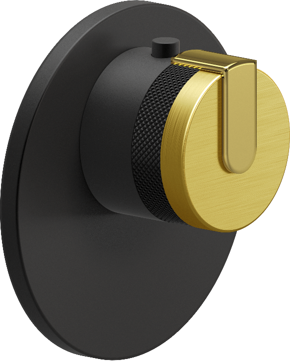 E-8027-R1BBE-L1AU-MBK-T Термостатический переключатель 3/4-Внешняя часть GRAFF MOD+