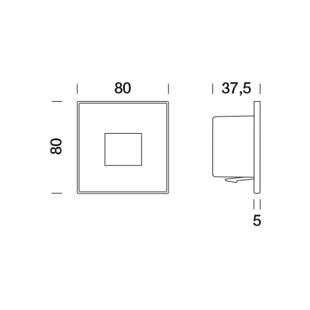 5002869 Светильник встраиваемая в стену / Наружнее освещение Platek SPY SMALL  SPY SMALL - LED 4000K Asymmetrical  - Вид №6