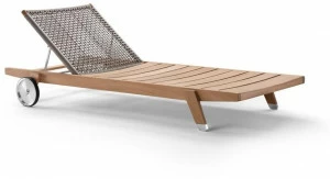 Flexform Садовая кушетка Iroko на колесиках Hora sexta