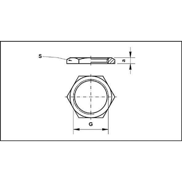 291112C SANHA 911 контргайка, хромированная латунь 1/2  SW 27 мм  - Вид №1
