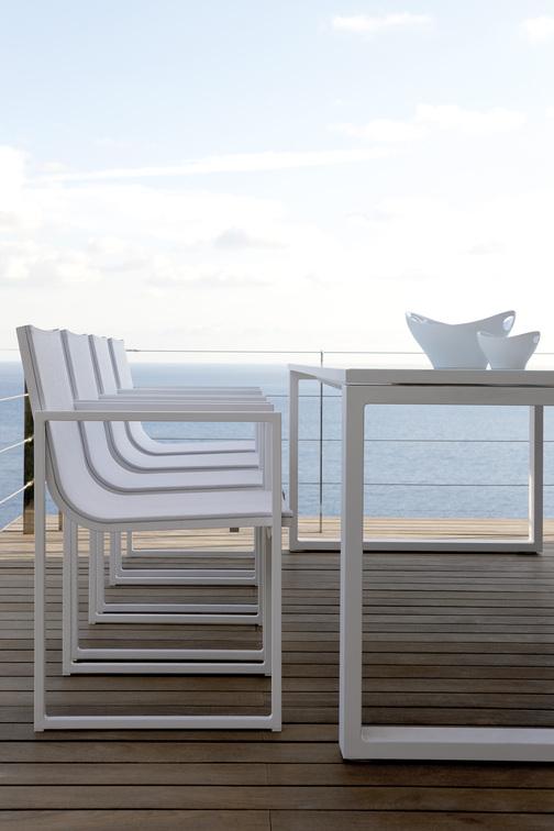 Стул белый текстиль белый Manutti Latona MNST910 - Вид №1