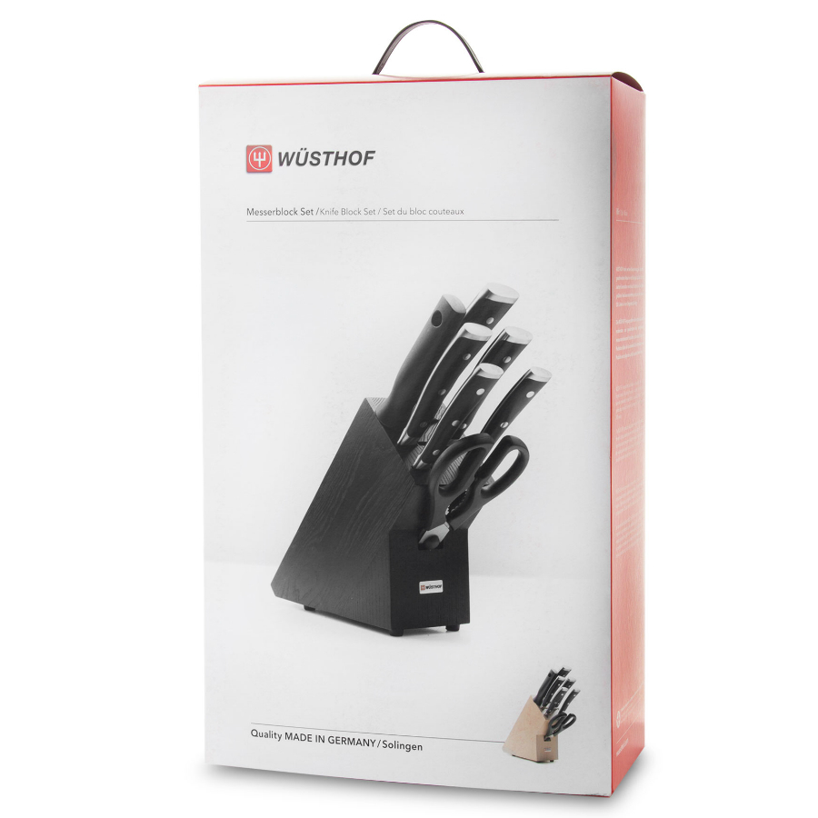 Набор кухонных ножей Classic Ikon: мусат, ножницы на темной деревянной подставке, 5 шт WUESTHOF W9878WUS - Вид №12