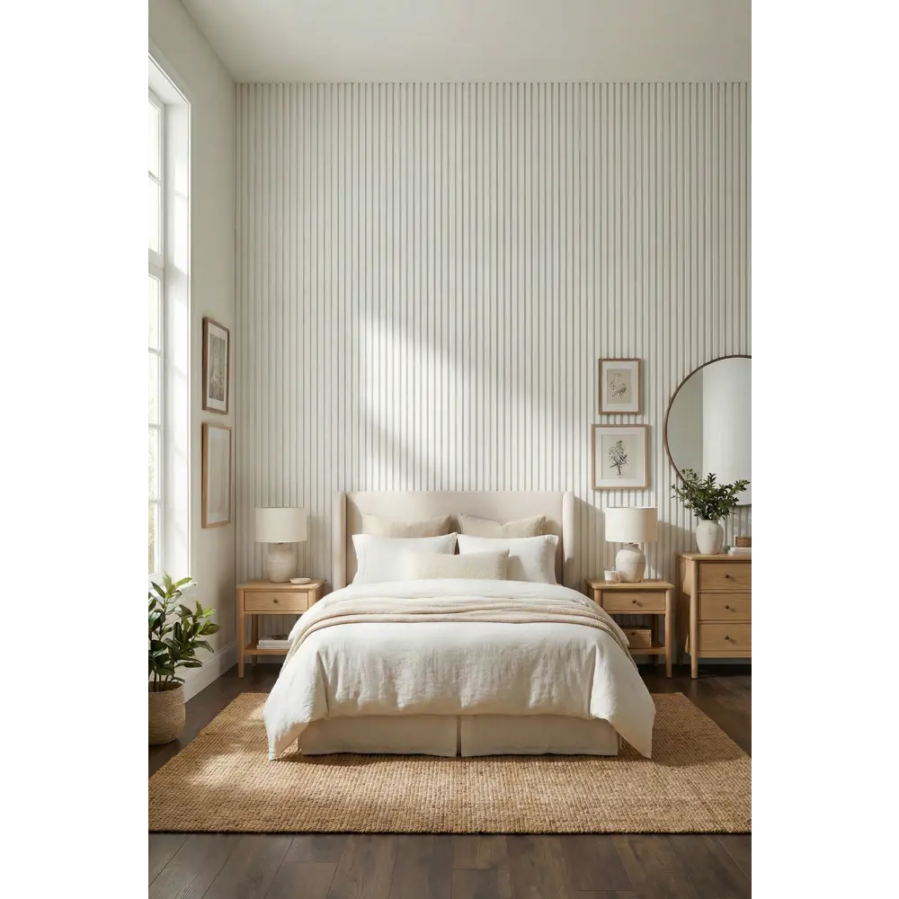 Реечная панель Рейки прямоугольник МДФ цвет белый 2700x122x12 мм 4 шт Santreyd STLM-2044094 - Вид №1