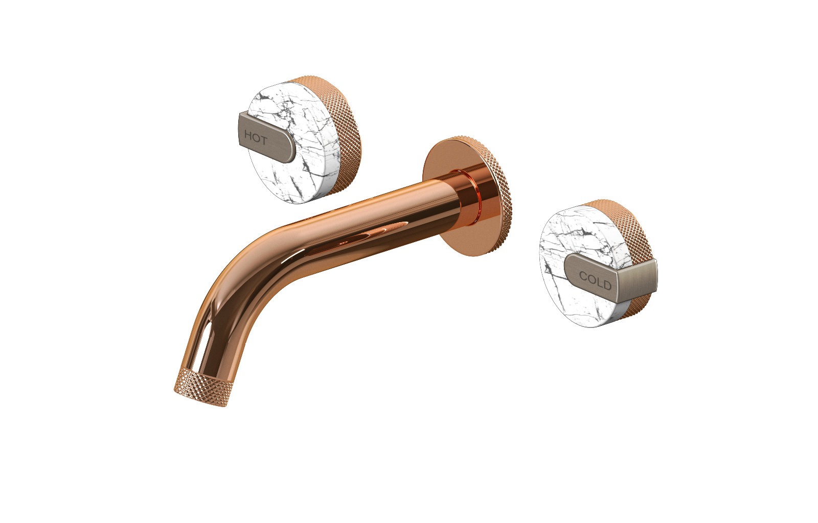 E-11530-R2MW-L1BNi-RG Смеситель для умывальника из 19,1см носикем (внешняя часть) GRAFF MOD+