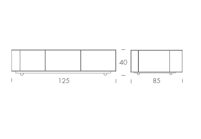 Низкий прямоугольный стеклянный журнальный столик Tonin Casa DEDALO ARCH-00130517 - Вид №4