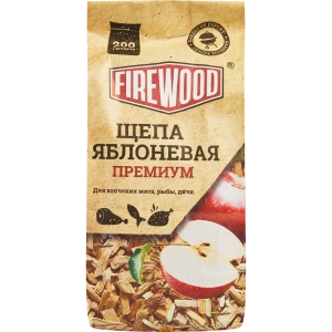 Щепа для копчения яблоня Firewood 0.2 кг