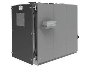 Конденсационный тепловой генератор с тремя витками дыма