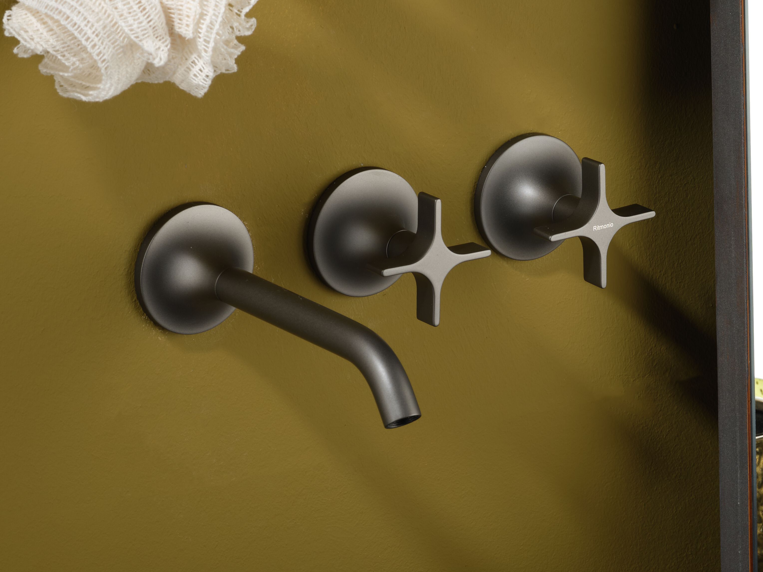 Настенный смеситель для раковины с 3 отверстиями Ritmonio Diametro35 Cross ARCH-00054791 - Вид №1