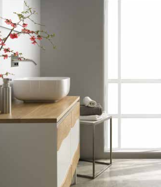 C525M4L50.101RV Тумба подвесная с 4 выдвижными ящиками 50 см A. e T. Italia TRACE Белый матовый - Дуб Италия AeT ITALIA - Вид №3