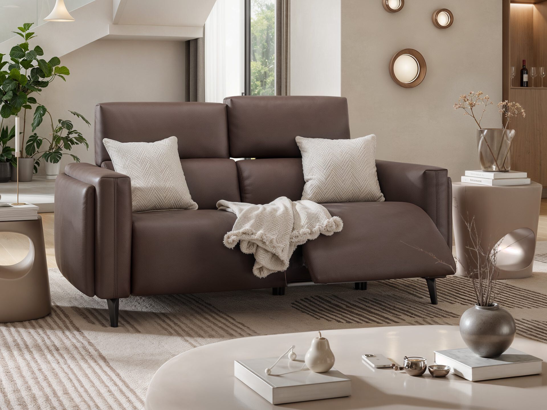 2-местный кожаный диван Sofanella Avella ARCH-00134085 - Вид №1