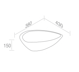 L237T0R0V0.100 Накладная раковина треугольная A. e T. Italia SPOT Белый глянцевый AeT ITALIA - Вид №1