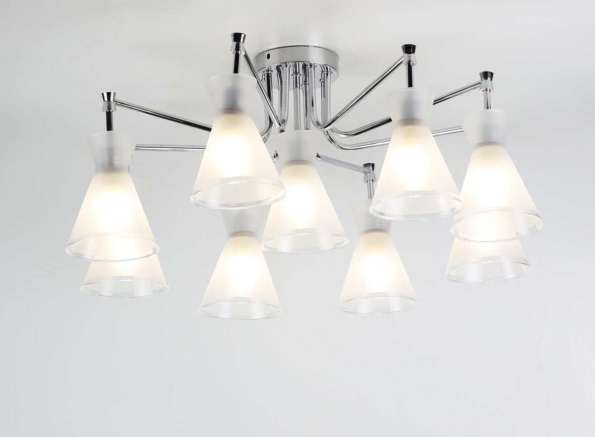 Потолочная люстра Rivoli Sospiro 3028-309 RIVOLI ДИЗАЙНЕРСКИЕ, SOSPIRO 336936 Хром;белый  - Вид №1