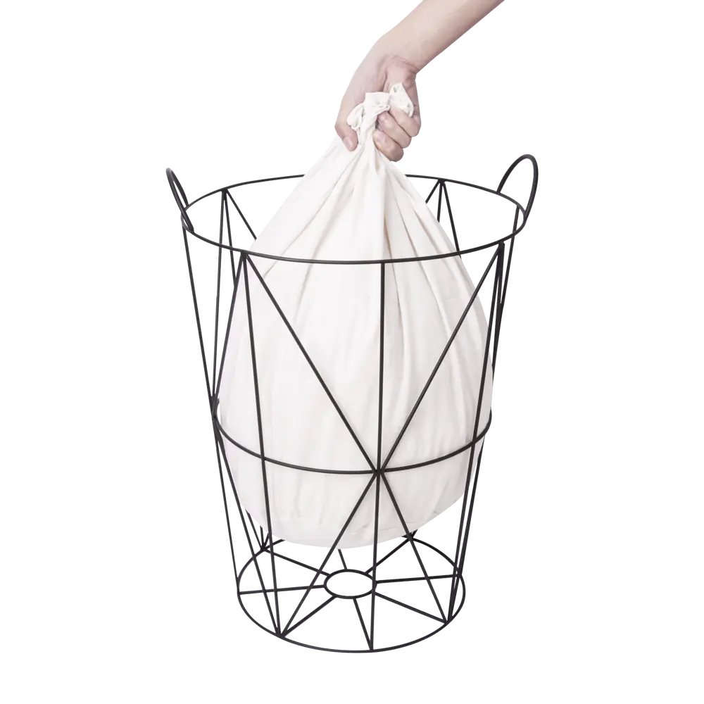 Корзина для белья Sensea Metal 60 л цвет черный 82857026 STLM-2155395 - Вид №6
