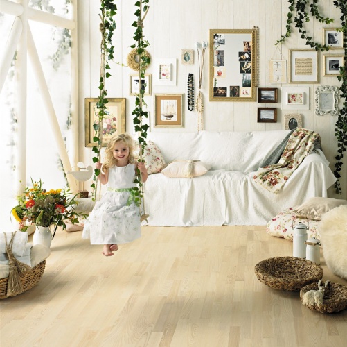 Паркетная доска Maestro Club Symphony-3 Крем 7035 Ясень Натур (Гладкая) 2283х194 мм 3600200028 - Вид №1