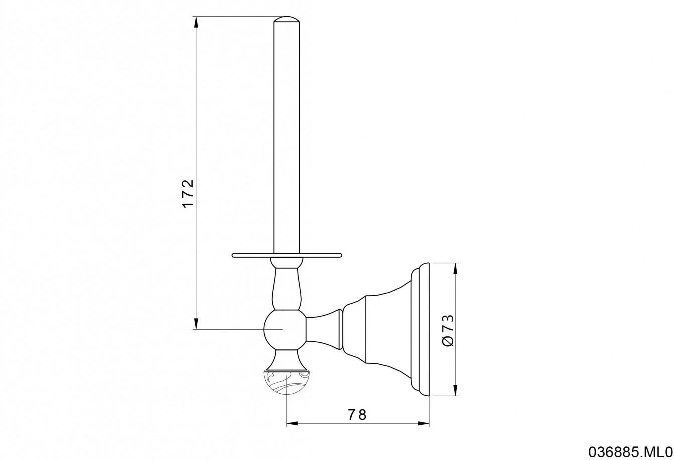 Bronces Mestre Держатель запасного рулона из латуни Atlantica precious 036885.ml0.01 - Вид №1