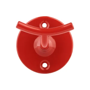 Крючок Moroshka Trud двухрожковый 6x6x4.2 см цвет красный