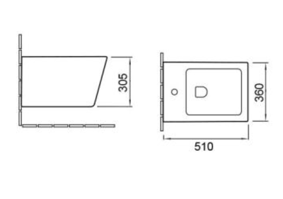 Биде подвесное SL-5054 SANTILINE  - Вид №3