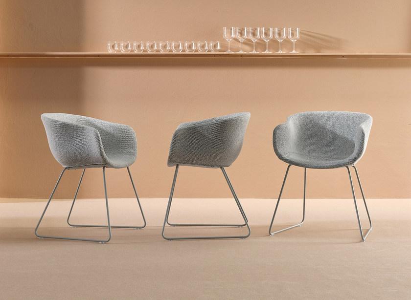 ONDARRETA Тканевый стул на санках с подлокотниками Bai sun-id-1516532 - Вид №2