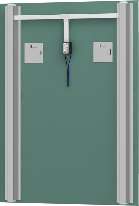 BY 2113 Зеркало с 2-мя встроенными LED-светильниками 10,5 W EVOFORM Ledline - Вид №2