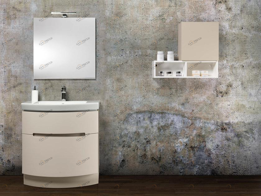 Mobiltesino Тумба под умывальник одинарная настенная, лакированная Drop sun-id-1390250