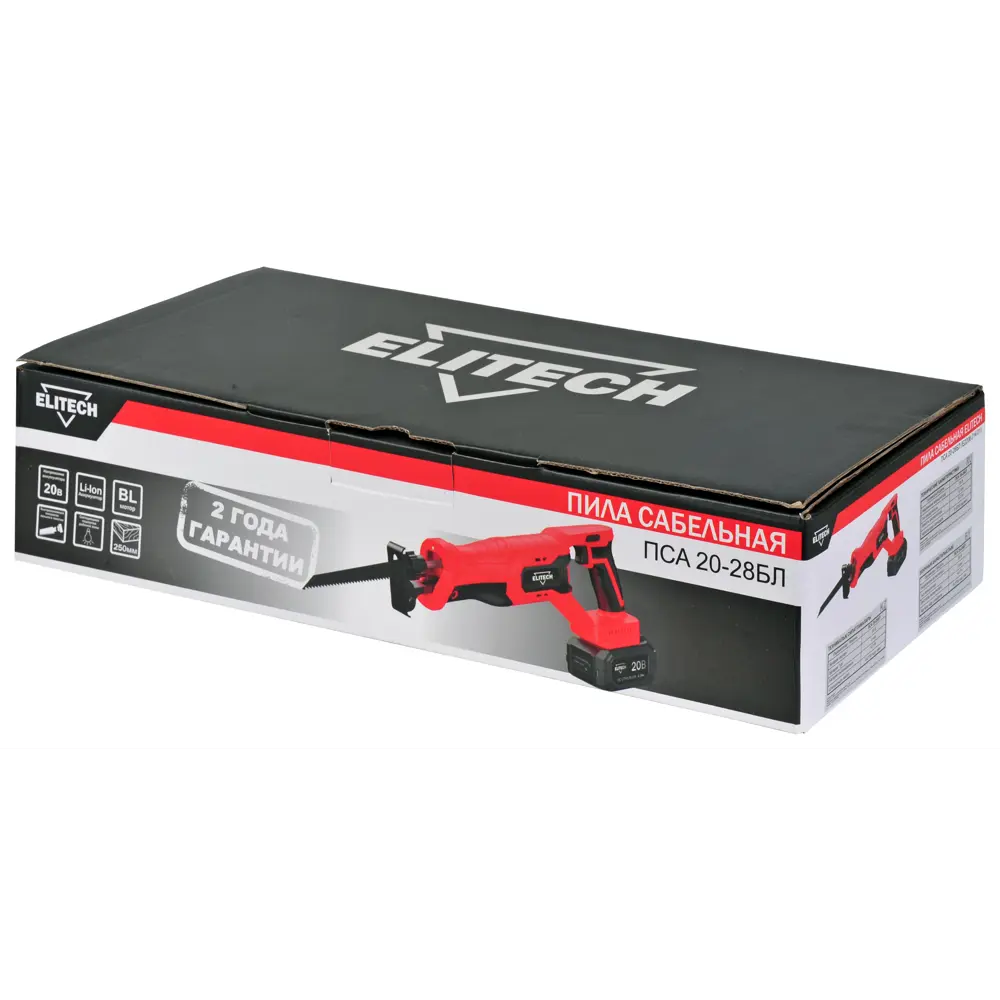 Аккумуляторная сабельная пила Elitech ПСА20-28БЛ с АКБ 4 Ач 89335737 STLM-0838424 - Вид №5