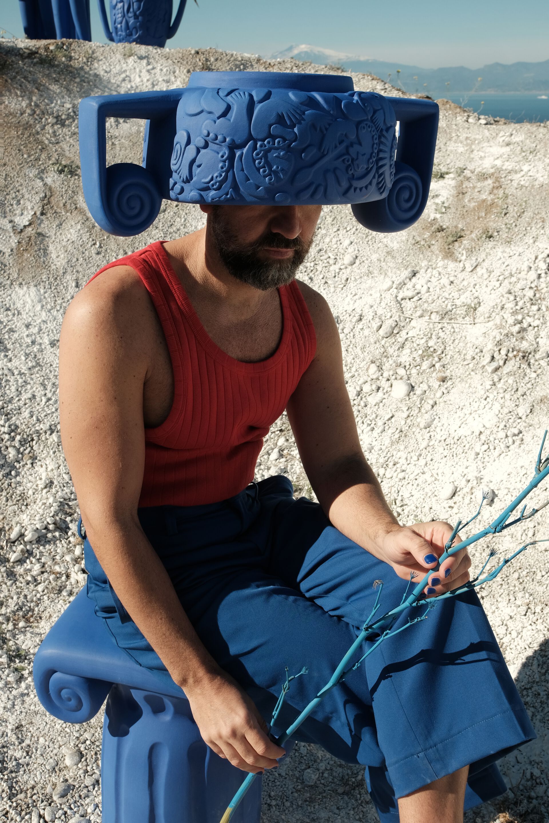 Терракотовый горшок Seletti Magna Graecia Cobalt ARCH-00085749 - Вид №3