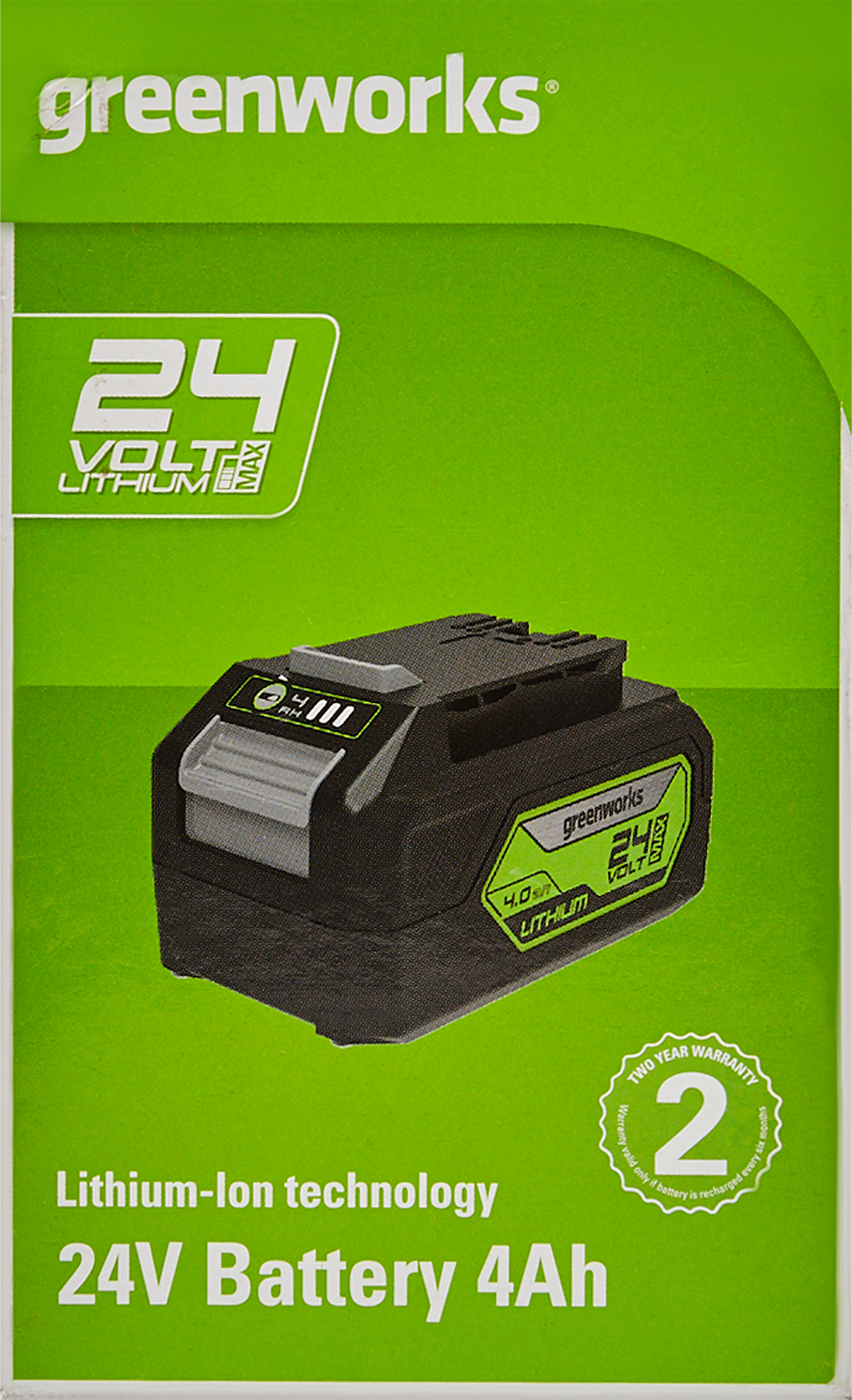 Аккумулятор Greenworks G24B4 24V 4Ач для садовой техники 80172915 STLM-0013840 - Вид №3