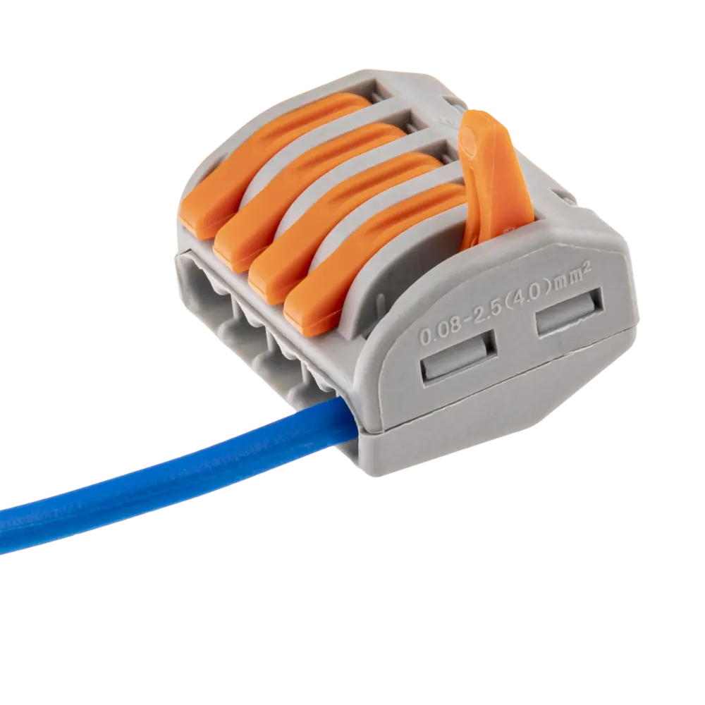 84746779 Клеммы соединительные монтажные с рычажком Duwi СМК 222-415 5-проводные 4мм² серые 20шт 26747 8 STLM-1106498  - Вид №10