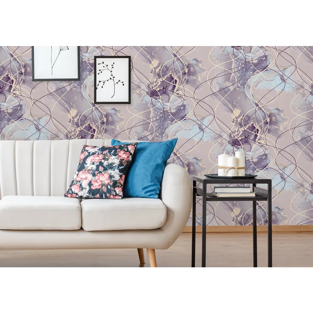 Обои флизелиновые Victoria Stenova Ocean фиолетовые 1.06 м 989824 82748649 STLM-2009715 - Вид №2