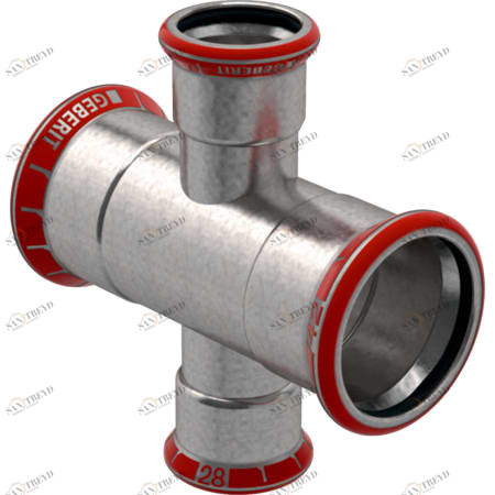 GEBERIT 21120 Крестовина двухплоскостная редукционная Geberit Mapress из углеродистой стали 