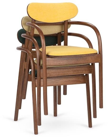Paged Деревянный стул с подлокотниками со встроенной подушкой sun-id-1441478 - Вид №5