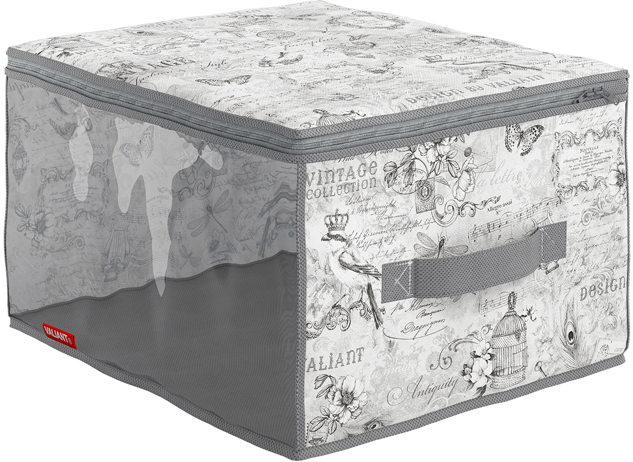 91008015 Чехол для белья Vintage 30x20 см цвет серый VINTAGE GREY STLM-0437723 VALIANT
