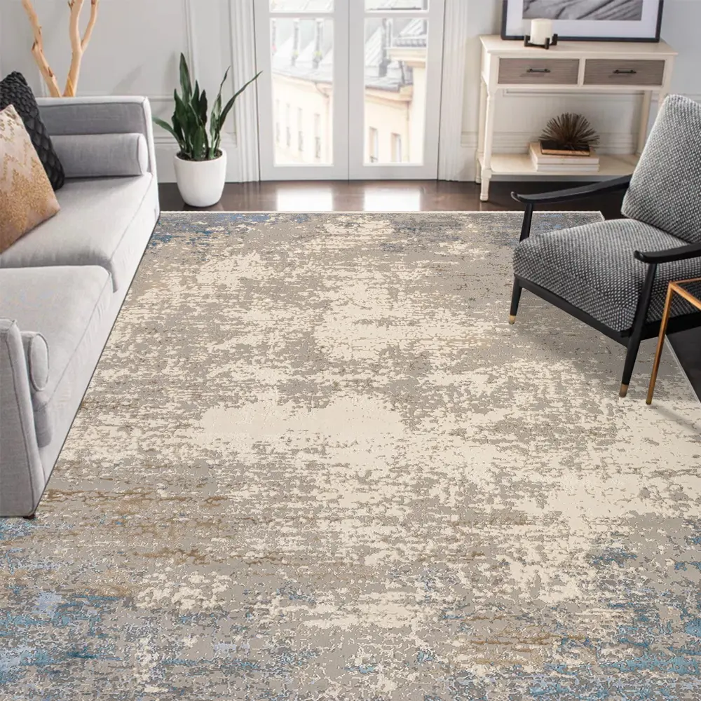 Ковер БЕЛКА Лакшери 200×300 см с рельефной текстурой в бежево-серой гамме 89424631 STLM-1577255