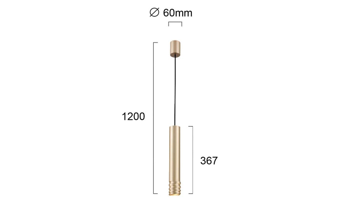Алюминиевый светодиодный подвесной светильник Terzo Light ARCH-00006803 - Вид №3