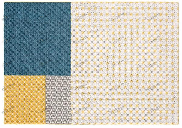 GAN Прямоугольный коврик ручной работы из ткани Silaï sun-id-1498932