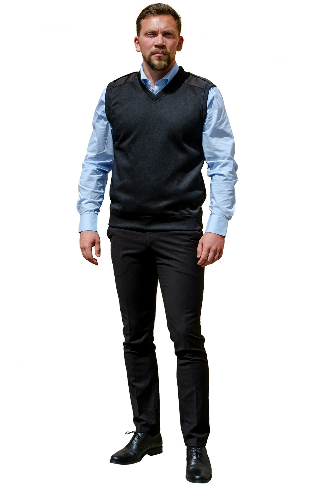 67745 Жилет "ОМЕГА" цвет черный с черным  Одежда для охранных структур  размер 60-62 Спецодежда 