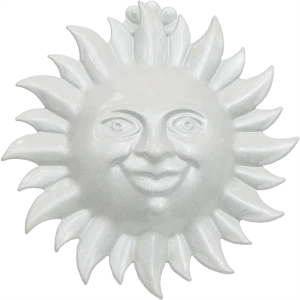 Клипса Солнце металл цвет жемчуг