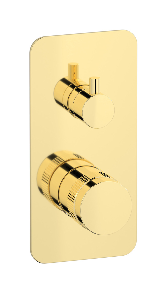 Комплект внешних частей для настенного прогрессивного смесителя на 3 потребителя. WE ARE IB rx312ii Pale Gold Reflex